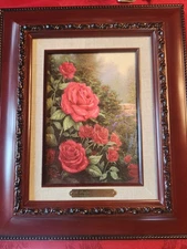 THOMAS KINKADE  1999 LIMITED EDITION "A PERFECT RED ROSE" 10X12. AUTHENTIC NEW!