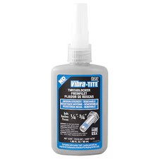 Vibra-Tite 12150 Threadlocker, Vibra-Tite 121, Blue, Medium Strength, Liquid,