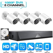8 Channel DVR Video Home Security Camera System with CCTV Indoor/ Outdoor Camera