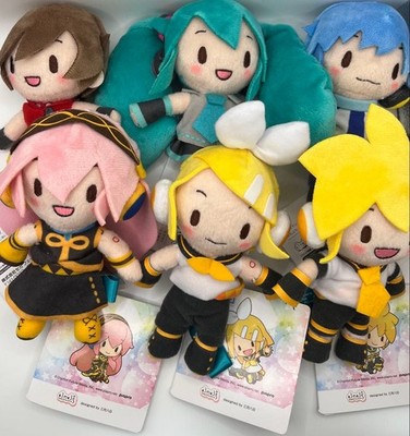 Hatsune Miku Series Fluffy Mini Plush Set 6pcs Miku KAITO MEIKO
