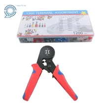 Ferrule Crimping Tool Kit AWG23-7 with 1200PCS Ferrules Insulated Wire Terminals