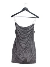 Topshop Bodycon Mini Dress UK8 in Silver