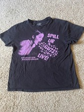 Olivia Rodrigo Spill Your Guts World Tour Black And Pink Graphic Tee Women  s L