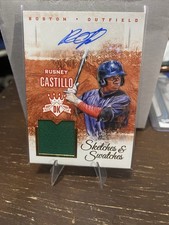 2016 Panini Diamond Kings Sketches & Swatches Rusney Castillo #96/99 Auto Patch