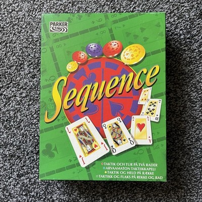 Sequenz Brettspiel von Parker 1997 Vintage Kartenspiel komplett versiegelt Inhalt
