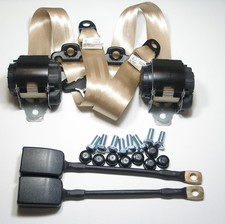 Set beige automatic 3-point seat belt Volvo P 1800/ES, new seatbelt 