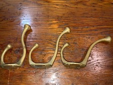 3 Vintage / Antique Coat Hat Towel Hooks Large