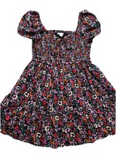NEW American Eagle Mini Dress Floral Cotton Puff Sleeve Women’s L