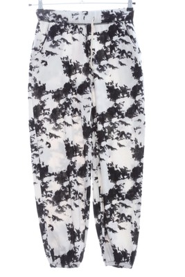 DOUBLE ZERO Sweathose Damen Hose Gr. DE 36 weiß-schwarz Casual-Look