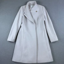 Reiss Women's Lanston Longline Coat Cloud Gray Size Small(?) Wool Blend Long