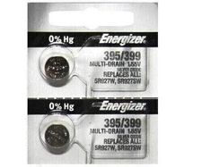 ENERGIZER 395/399 WATCH BATTERIES SR927SW (2 Piece) Sealed Authorized Seller