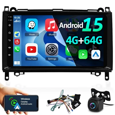 ESSGOO 64G Car Stereo For Mercedes Benz A B Class Vito Sprinter W906 VW Crafter Android