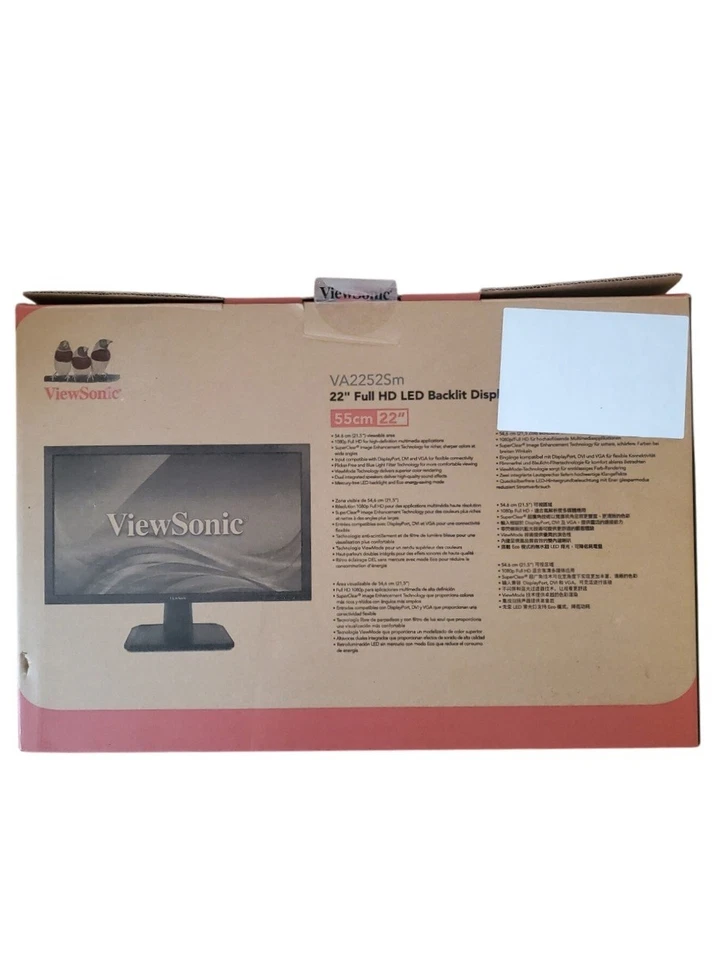 ViewSonic VA2252SM 22" Full HD 1080p LED-backlit LCD Monitor New NIB - Image 3 of 4