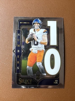 2024 Panini Select - Select Numbers Bo Nix #6 (RC)