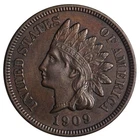 1909 Indian Head Cent AU+ 4 Diamonds *ZGUSi*