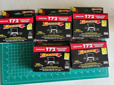 NOS 5-pack lot 300/Count GENUINE Arrow #721189 T72 Insulated Staples 11/32''