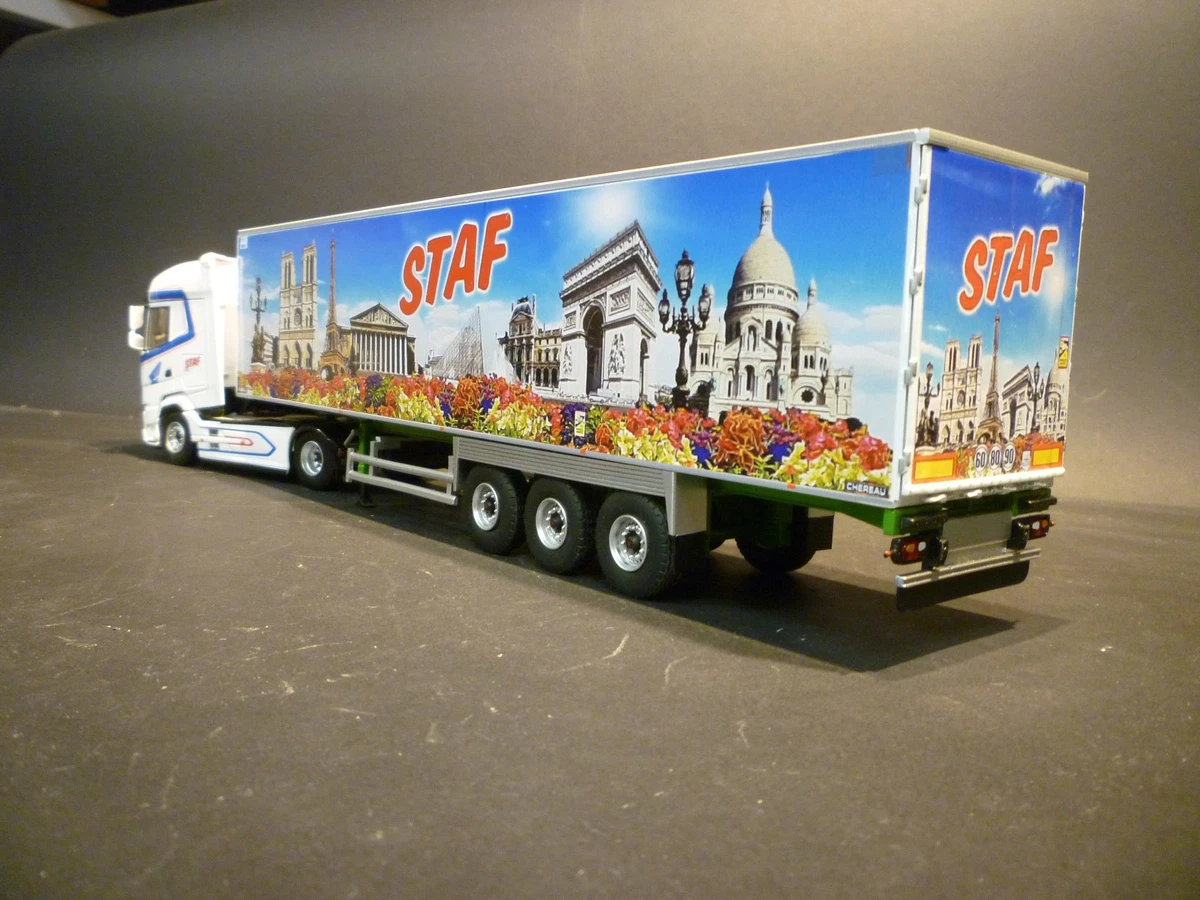 Daf XG STAF et remorque Chereau déco Paris 1/43