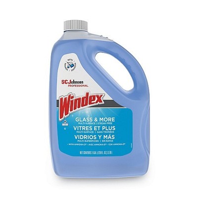 Windex  Glass Cleaner with Ammonia-D, Unscented, 1 Gallon Bottle
