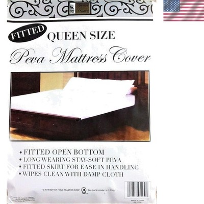 Queen Size Waterproof Mattress Protector - Easy Care Eco-Friendly PEVA