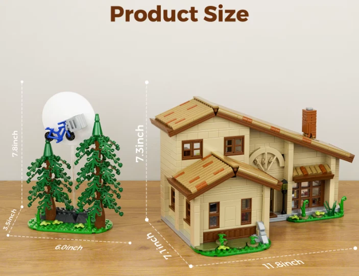 NEW MOC Design E.T. Building Blocks Set ET House Set Architecture Blocks Set - Image 2 of 4