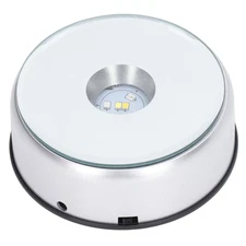 Rotating Display Stand 360° LED Lights 80 Seconds Per Lap USB LED Display Base ~