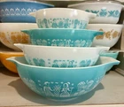Pyrex Amish Butterprint Mixing Nesting Bowl Set 441-444