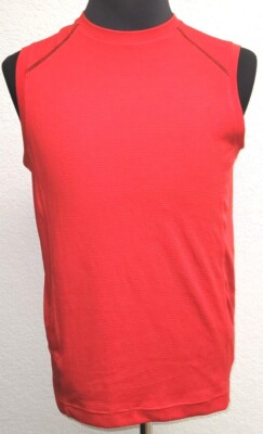 Men's Tek Gear Tank Top (M) Red. Dry Tek. Sleeveless. 100