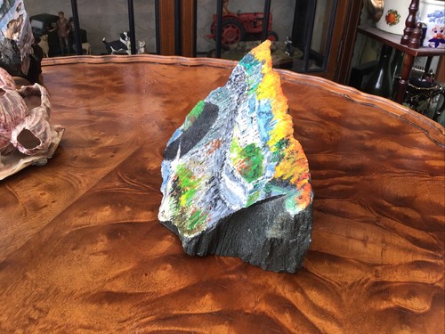 Ruth McKay Hand Painted Slate Rock 4” X 11” X 4”. Scottish? Rural Scene - Picture 6 of 8