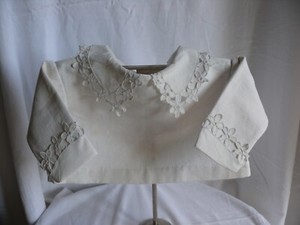 Brassiere Ancienne De Bebe En Pique De Coton Molletonne Broderie Richelieu Ebay