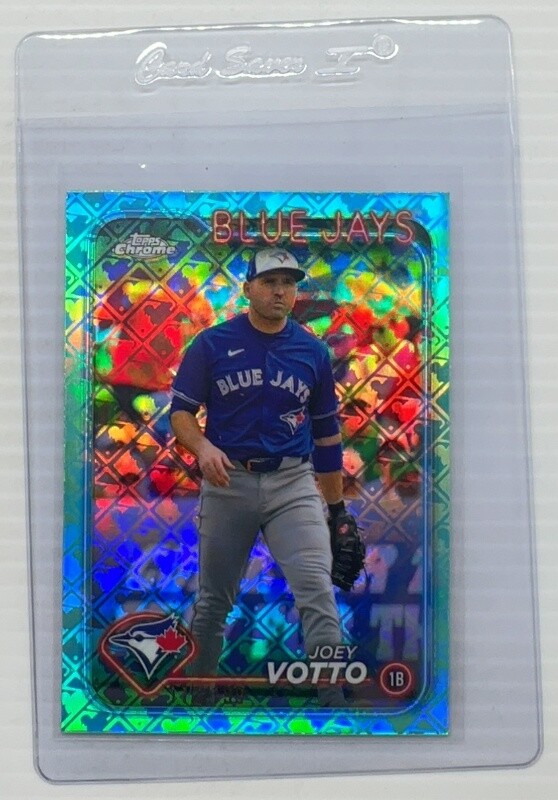 2024 Topps Chrome Joey Votto Logofractor Aqua Refractor #112/199 Blue Jays