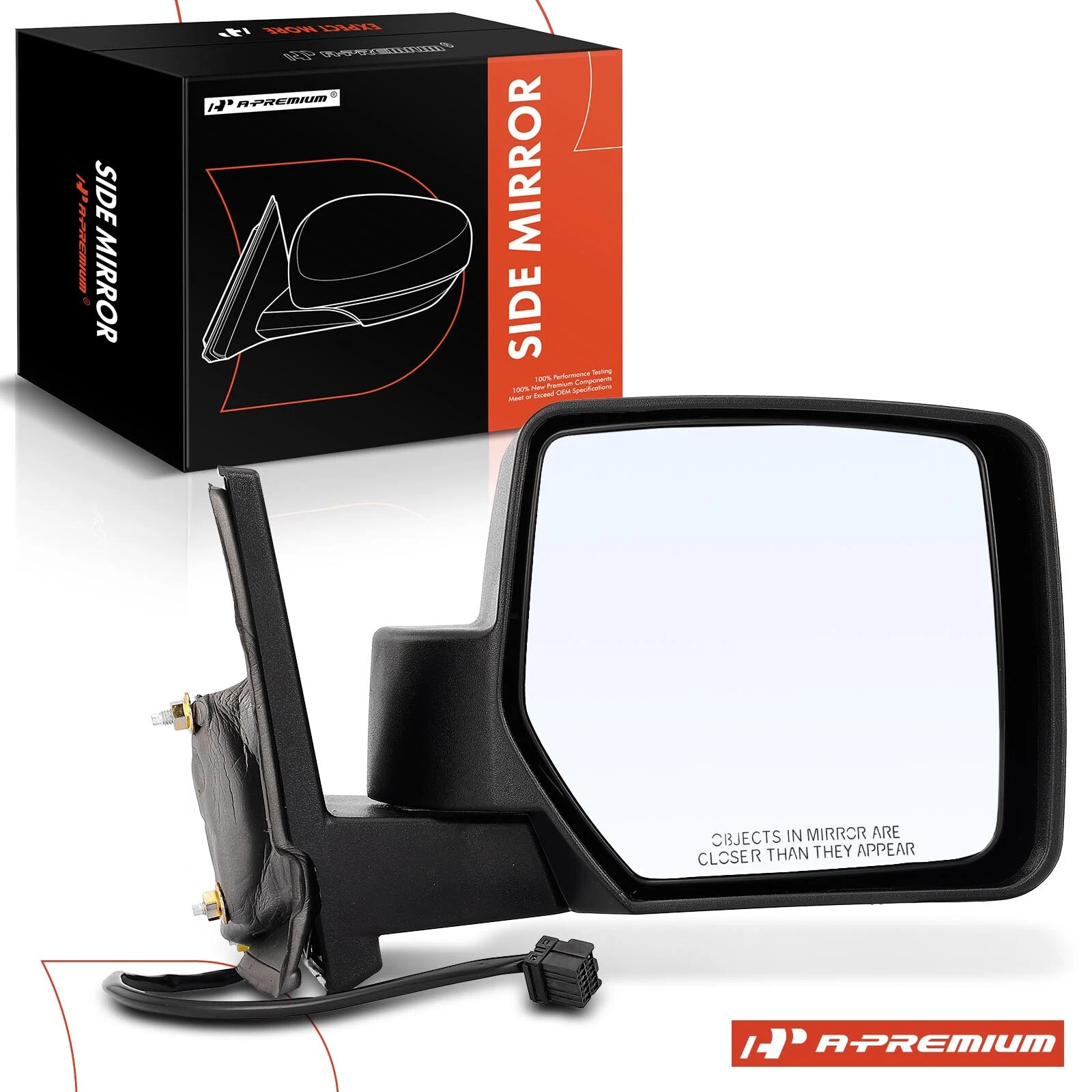 A-Premium Passenger Power Mirror w/ Manual Fold & Blind Spot for Jeep 2007-2017