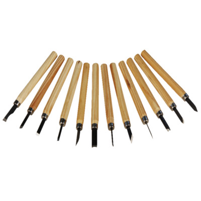   12 Schnitzmesser Set Schnitzwerkzeug (Holz Kürbis Messer) Brüder Mannesmann