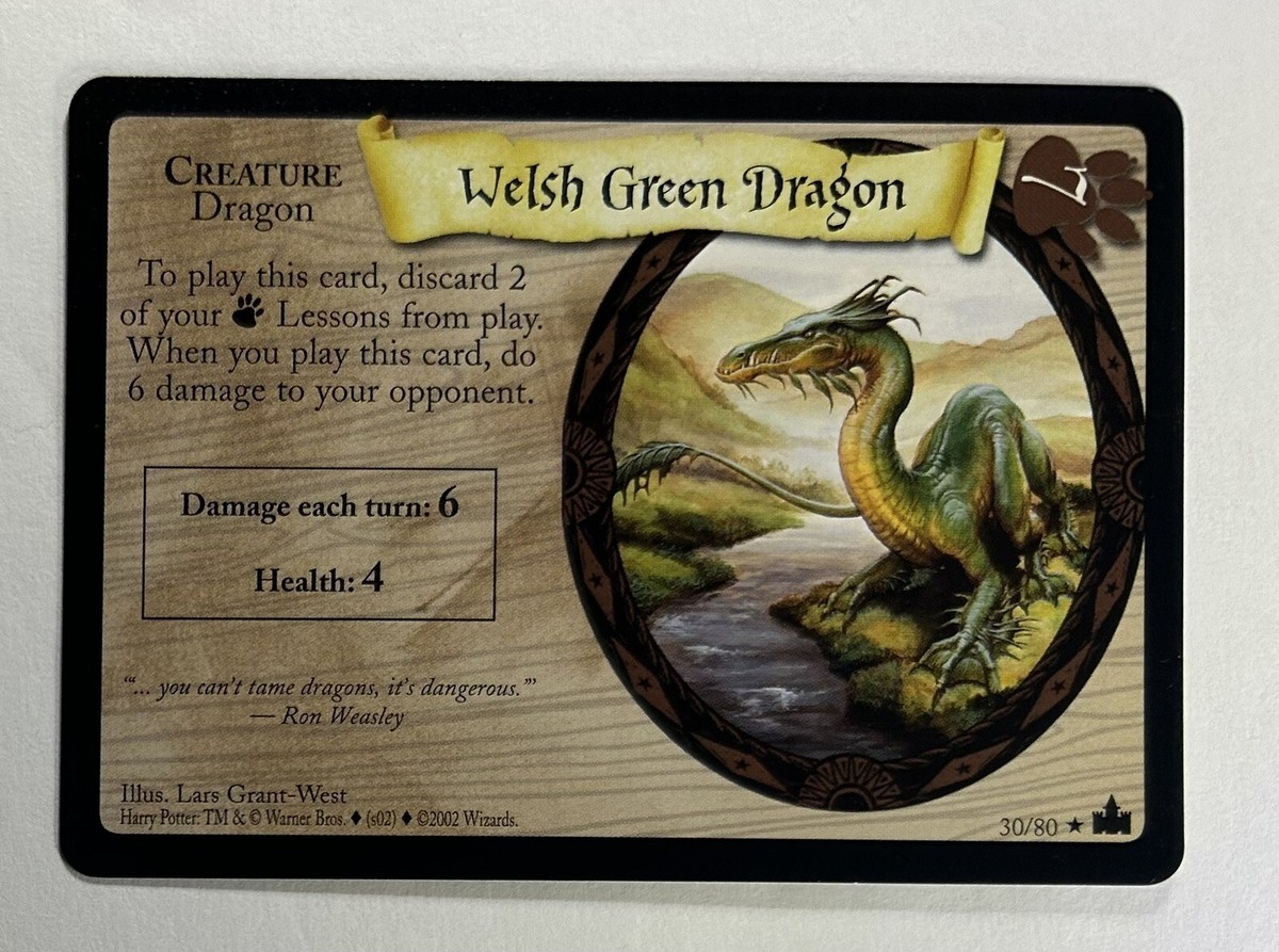 Harry Potter TCG Welsh Green Dragon Adventures at Hogwarts WOTC 30