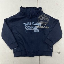 Timberland Blue Long Sleeve Full Zip Basic Jacket Front Graphic Boy Size 18 MO