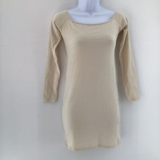 Pretty Little Thing Womens Dark Stone Basic Bardot Bodycon Dress Size 6 