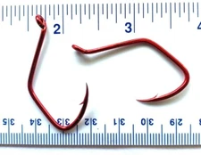 50 Matzuo 141060 141062 Red Sickle Octopus Fish Fishing Hook size 5/0 - 50 hooks