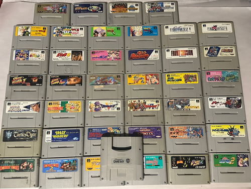 Lotto giochi Super Famicom x40 + adattatore Super GameBoy *DBZ, Final Fantasy, Mario++*