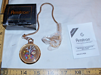 LOONEY TUNES ARMITRON GOLD FILLED CASE POCKET WATCH 1994  display picture 2
