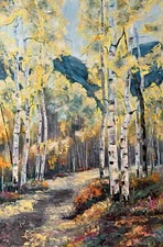 Original oil paintings on canvas Colorado Rocky Mountain Aspen Fall
