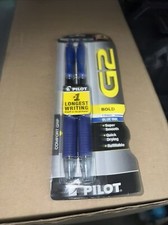 Pilot G2 Retractable Premium Gel Ink Roller Ball Pens Bold Point 1 Pack of 2 Pen