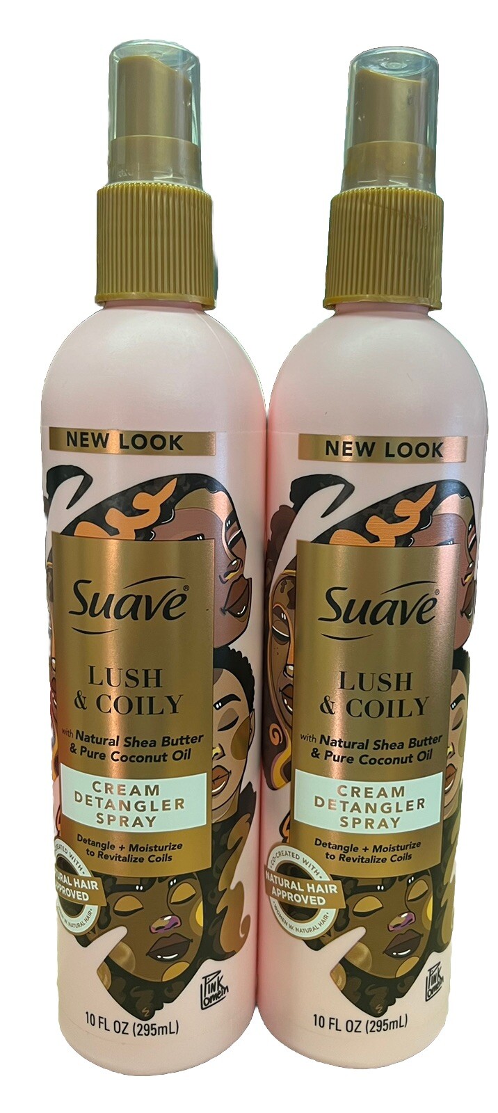 2 Pack Suave Professional for Natural Hair Detangler Spray Cream 10 oz