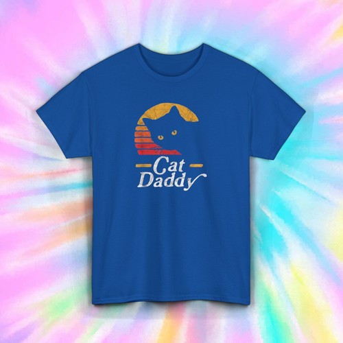 Cat Daddy Funny Retro Pet Lover Father Gift Graphic T-Shirt S-5XL - Picture 5 of 8