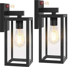 13" Upgraded Motion Sensor Outdoor Wall Lights, 2-Pack Dusk to Dawn Porch Lights