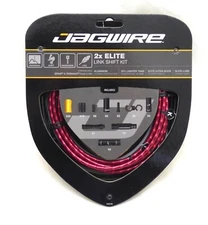 Jagwire 2x Elite Link Shift Cable Kit SRAM/Shim Polished Ultra-Slick Cables, Red