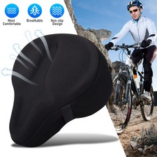 Comfort Bike Seat Cushion Soft Gel Extra Wide Big Bum Bicycle Saddle Pad Sporty