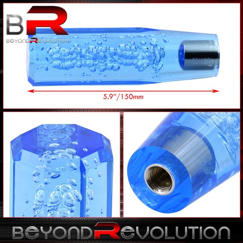 150mm / 6" Shift Knob 12X1.25mm Manual Transmission Shifter Blue Crystal Bubble - Picture 2 of 3