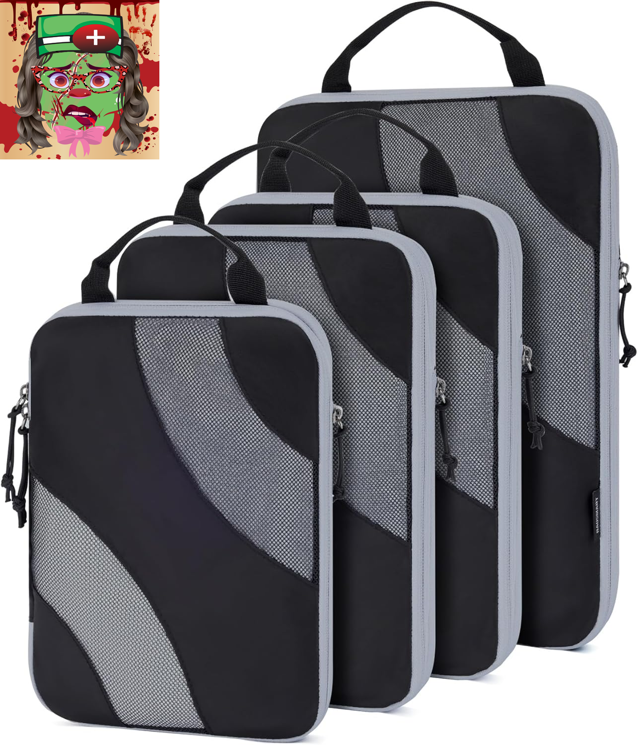 Compression Packing Cubes, 6 Set/4 Set/2 Set Travel Packing Cubes for Carry on S-image