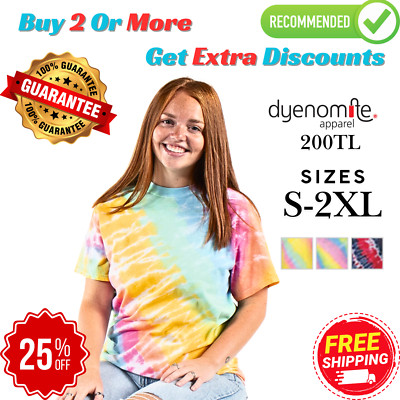 DY909 Dyenomite Apparel 200TL Unisex Short Sleeve Tie Dye Tilt Soft T-Shirt
