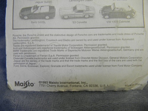1/43 SCALE VINTAGE 1993 LOTUS ESPIRIT POWER RACER SILVER DIECAST CAR BY MAISTO - Picture 5 of 5