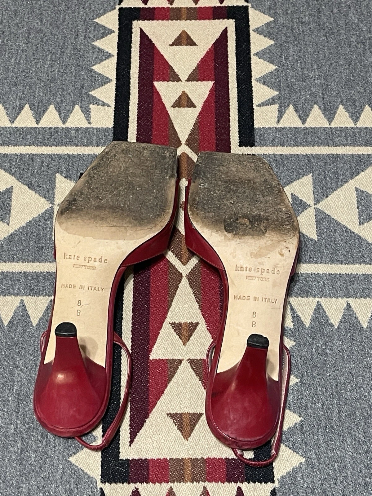 Kate Spade Rubino Punta Aperta Tacchi Tg 8 Slip On Fiocco Cocktail T8